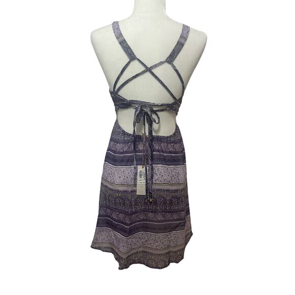 Phax beach dress pool side wear Sz S sheer purple w/beautiful floral detail - Picture 8 of 12
